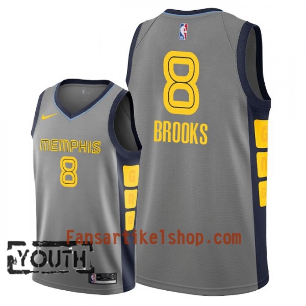 Memphis Grizzlies Trikot MarShon Brooks 8 2018-19 Nike City Edition Grau Swingman - Kinder
